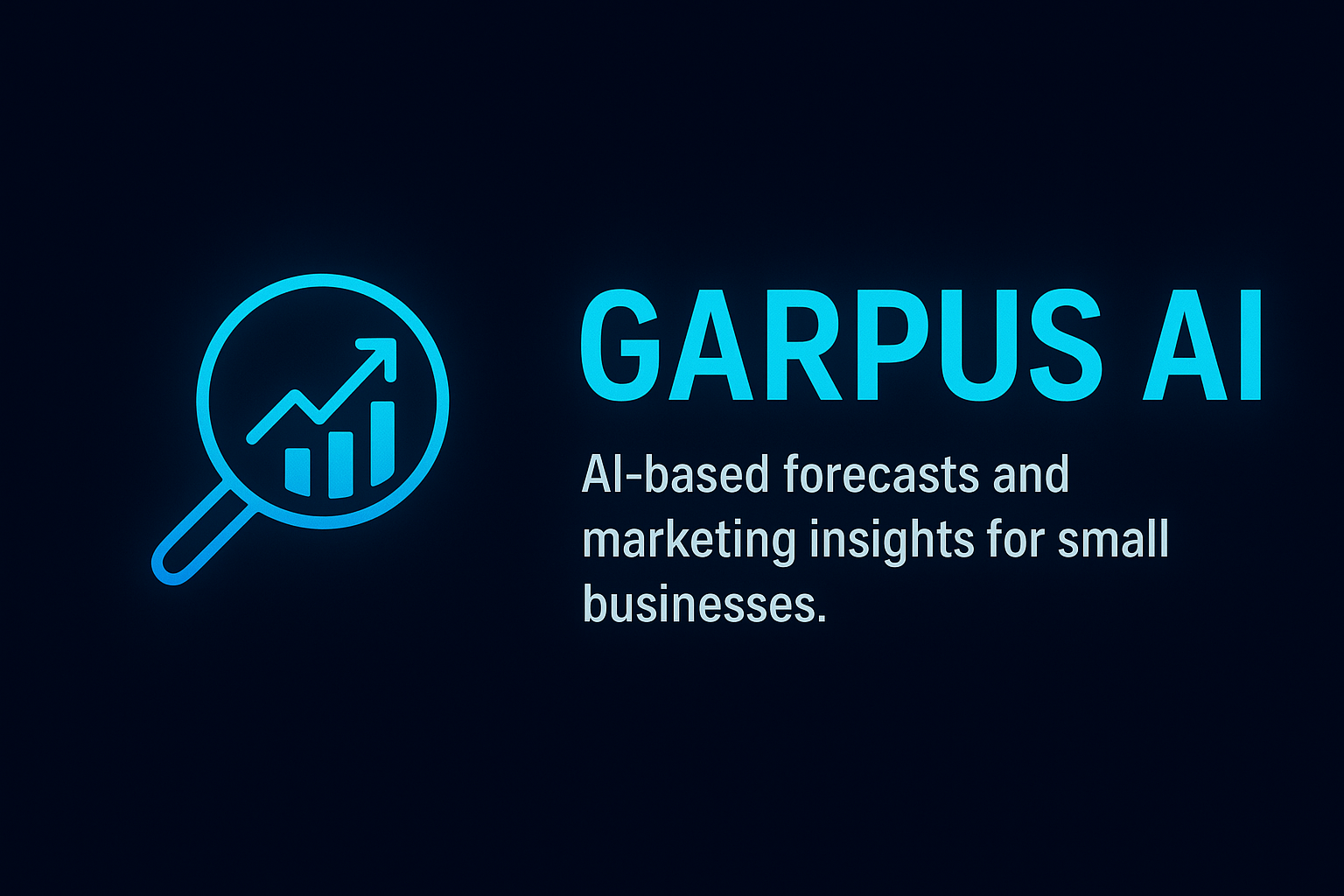 Garpus AI Business Forecast System showing marketing insights and charts