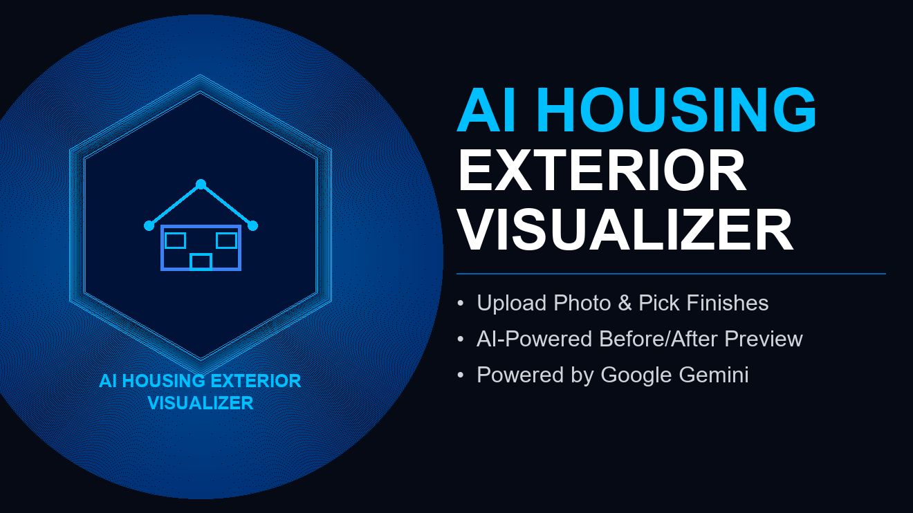 AI Housing Exterior Visualizer - before and after exterior preview